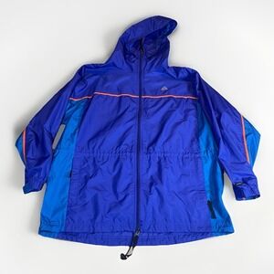 Vintage Nike ACG Clima-Fit Rain Jacket Windbreaker Size XL Hooded Blue Orange
